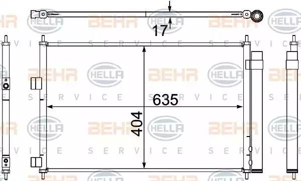 Конденсатор, кондиционер 8FC 351 304-341 HELLA