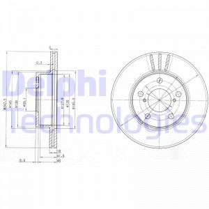 Тормозной диск BG3151 DELPHI
