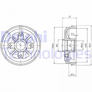 Тормозной барабан BF359 DELPHI