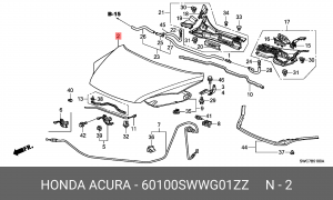 Капот 60100SWWG01ZZ HONDA