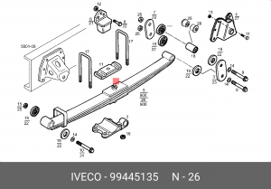 Многолистовая рессора 99445135 IVECO