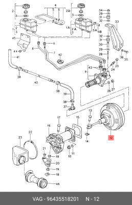 Усилитель тормозной системы 96435518201 PORSCHE