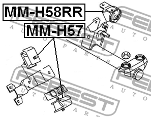 Подушка двигателя MM-H58RR FEBEST