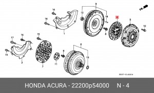 Диск сцепления 22200P54000 HONDA