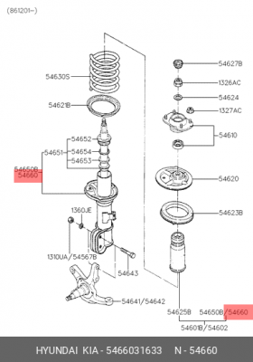 Амортизатор подвески 5466031633 HYUNDAI KIA