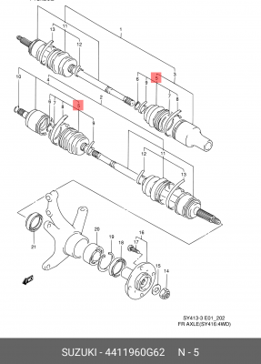 Пыльник ШРУСа 44119-60G62 SUZUKI