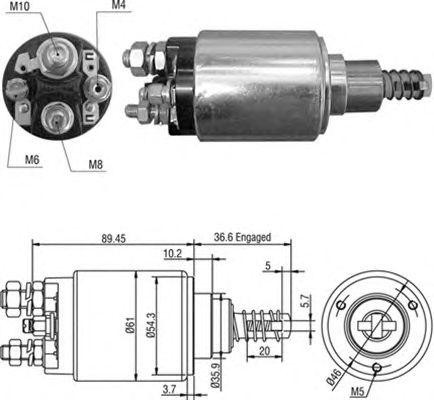 Тяговое реле, стартер 940113050459 MAGNETI MARELLI