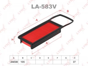 Фильтр воздушный LA-583V LYNXAUTO