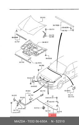 Деталь T03256650A MAZDA