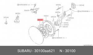 Диск сцепления 30100AA621 SUBARU