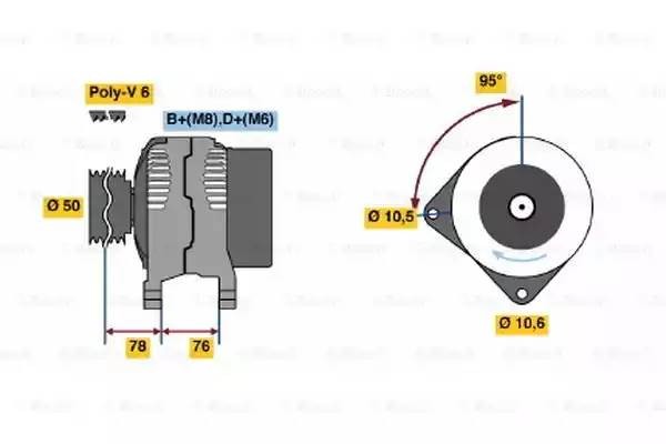 Генератор 0 986 039 100 BOSCH