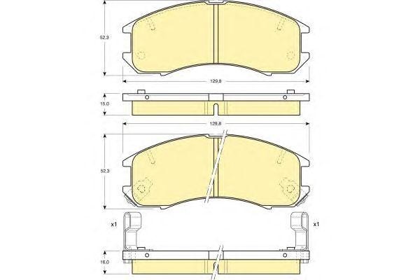 Комплект тормозных колодок, диско 6109819 GIRLING