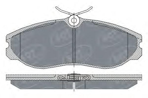 Комплект тормозных колодок, диско SP257 SCT