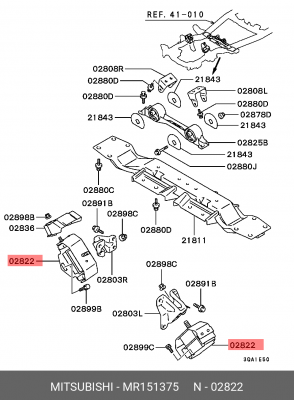 Траверса крепления двигателя MR151375 MITSUBISHI