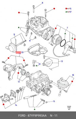 Клапан, карбюратор 87YF9P993AA FORD