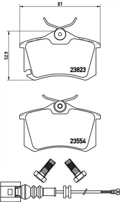 Комплект тормозных колодок, диско P85066 BREMBO