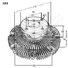 Сцепление, вентилятор радиатора VC101 JAPAN PARTS GROUP