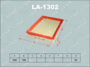 Фильтр воздушный LA-1302 LYNXAUTO
