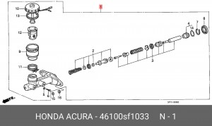 Главный тормозной цилиндр 46100SF1033 HONDA
