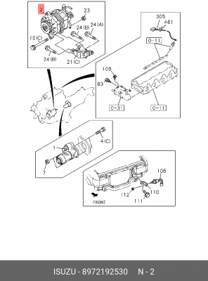 Генератор 8972192530 ISUZU