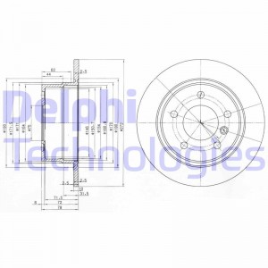 Тормозной диск BG3040 DELPHI