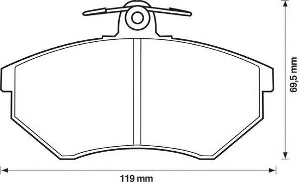 Комплект тормозных колодок, диско 571357B BENDIX JURID