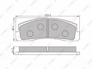 Колодки тормозные дисковые BD-4602 LYNXAUTO