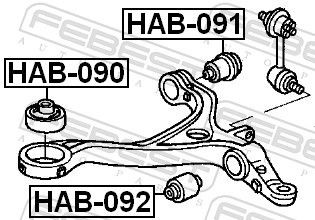 Сайлентблок HAB-092 FEBEST