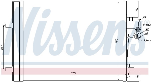 Конденсатор, кондиционер 940044 NISSENS