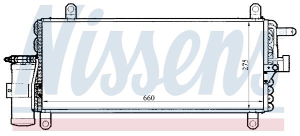 Конденсатор, кондиционер 94280 NISSENS