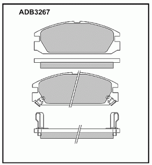 Колодки тормозные дисковые ADB3267 ALLIED NIPPON