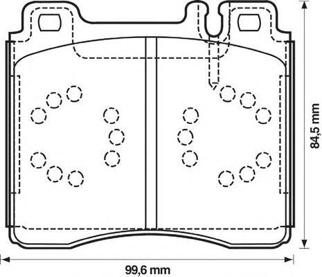 Комплект тормозных колодок, диско 571477B BENDIX JURID
