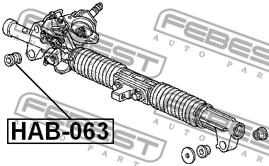 Подушка крепления рулевой рейки HAB-063 FEBEST