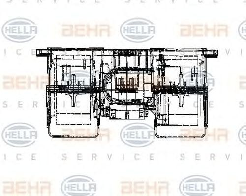 Электродвигатель, вентиляция салона 8EW009160631 HELLA