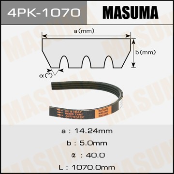 Ремень приводной 4PK1070 MASUMA