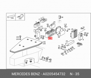Блок управления, динамики тормоза / движения A 020 545 47 32 MERCEDES BENZ