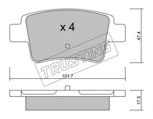 Комплект тормозных колодок 721.0 TRUSTING