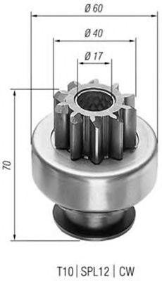 Ведущая шестерня, стартер 940113020019 MAGNETI MARELLI