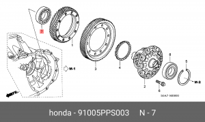 Подшипник 91005PPS003 HONDA