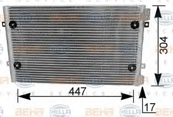 Конденсатор, кондиционер 8FC351036271 HELLA