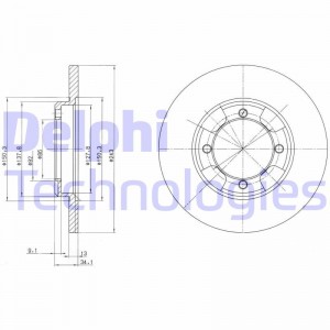 Тормозной диск BG2324 DELPHI