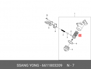 Фильтр масляный двигателя 6611803209 SSANG YONG
