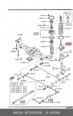 Амортизатор BC1E28700D MAZDA