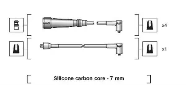 Ккомплект проводов зажигания 941318111027 MAGNETI MARELLI