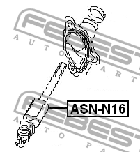 Вал рулевой колонки в сборе ASN-N16 FEBEST