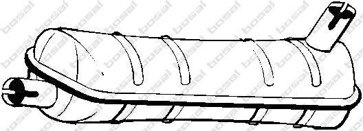 Средний глушитель выхлопных газов 185566 BOSAL