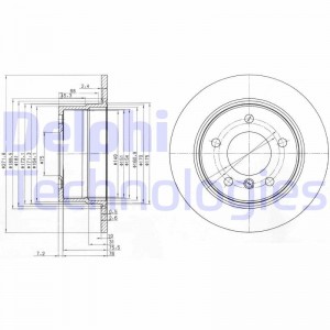 Тормозной диск BG3592 DELPHI