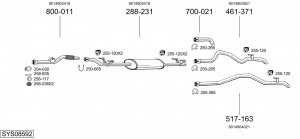 Выпускной трубопровод 786297 BOSAL