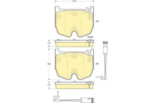 Комплект тормозных колодок, диско 6115999 GIRLING