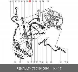 Клапан, управление воздуха-впускаемый воздух 7701040091 RENAULT
